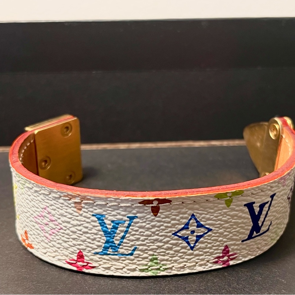 Authentic Louis Vuitton White Multicolour Monogram Koala Bracelet